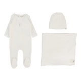 Velour Forest Graphic Layette Set  - Winter White/Oat