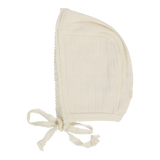 Fine Pointelle Bonnet - Cream