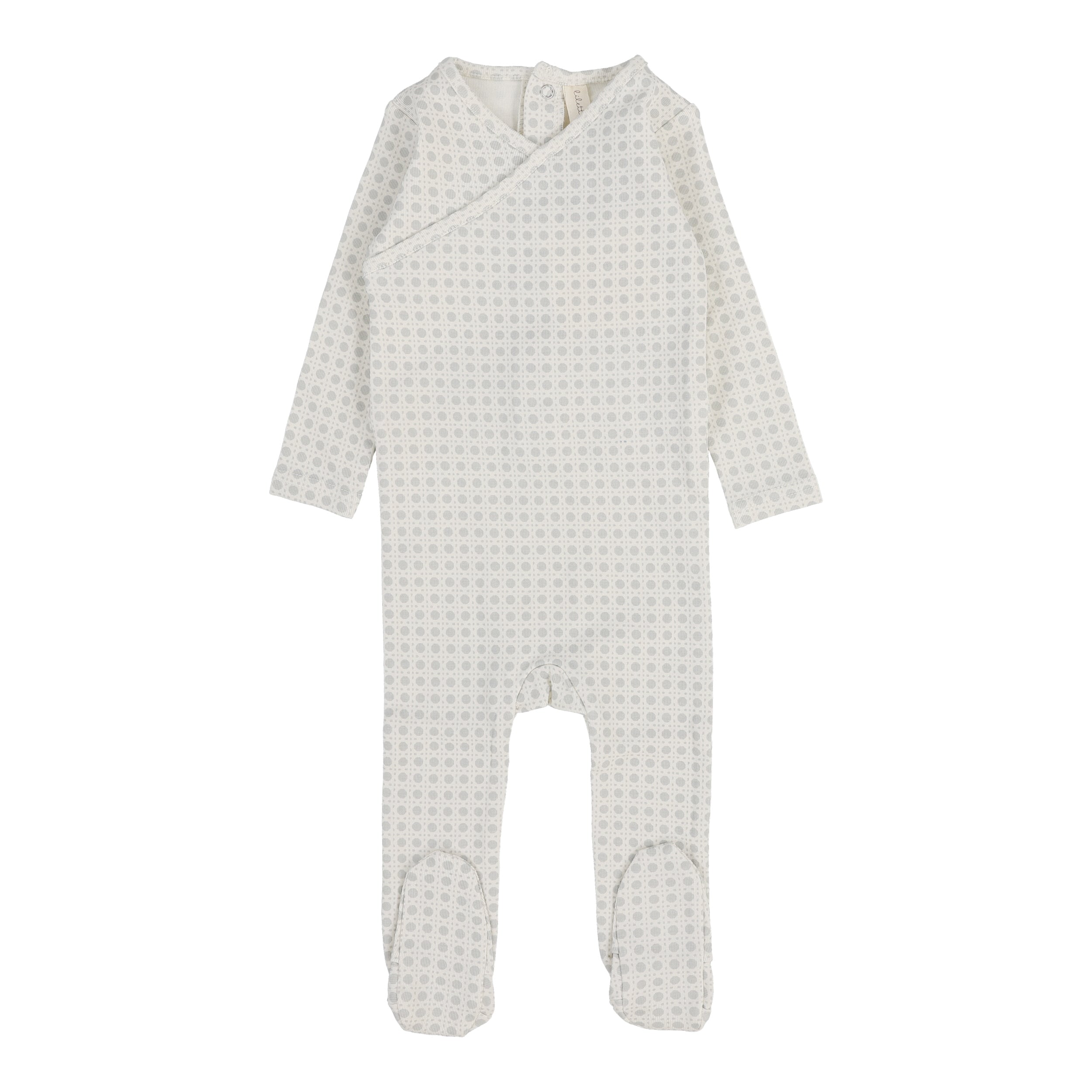 Woven Print Footie - Light Blue