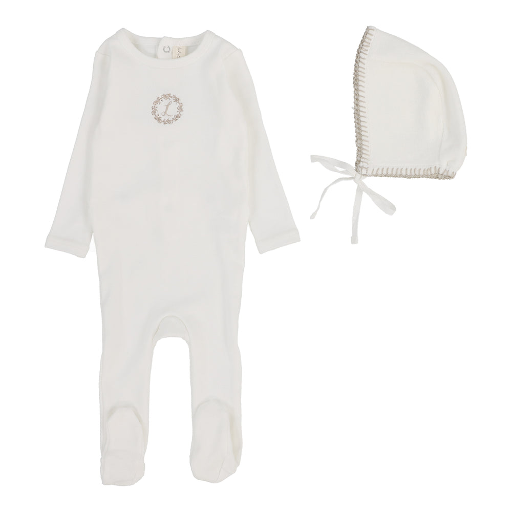 Cotton Footie Set - Cream/Oat