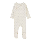 Diamond Dot Footie - Cream/Slate