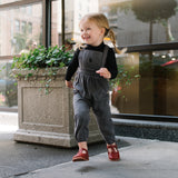 Tencel Girls Romper-Grey Wash