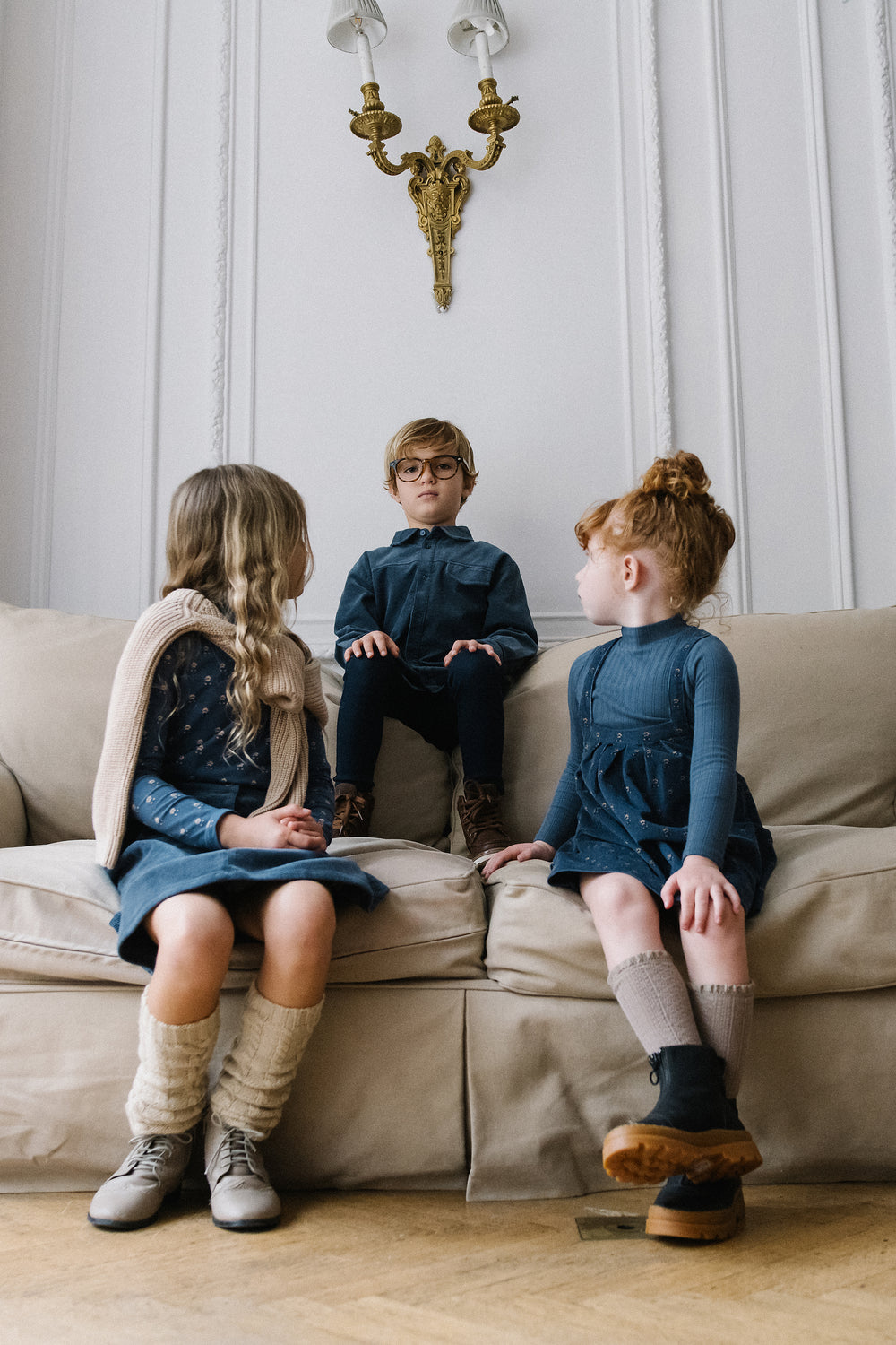 Corduroy Skirt-Off Blue