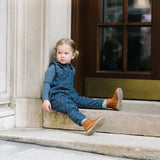 Double Rib Mockneck-Off Blue