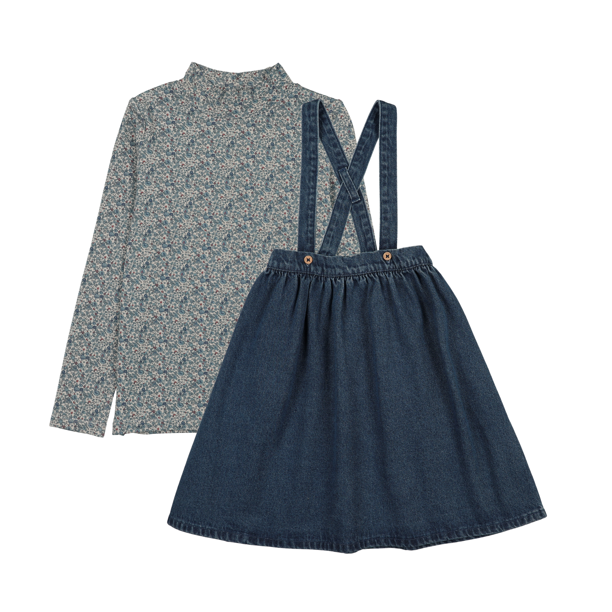 Denim Girls Jumper Set
