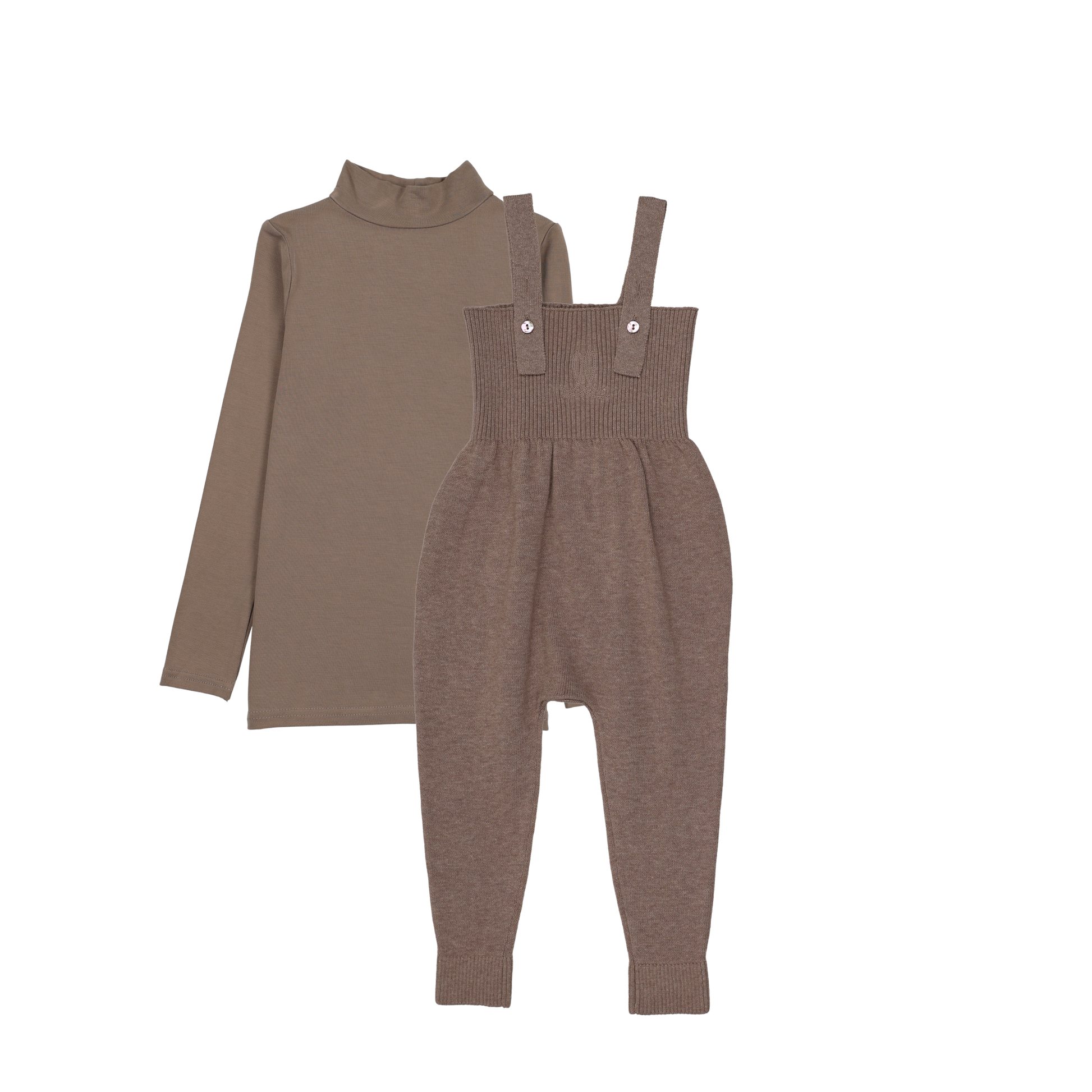 Knit Toddler Overalls Set