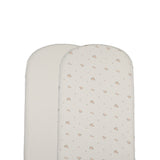 Rosebud Bassinet 2 Pack Sheets-Cream/Pink