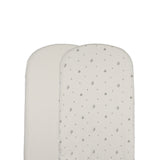 Rosebud Bassinet 2 Pack Sheets-Cream/Blue