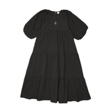 Puff Sleeve Maxi 3/4-Black