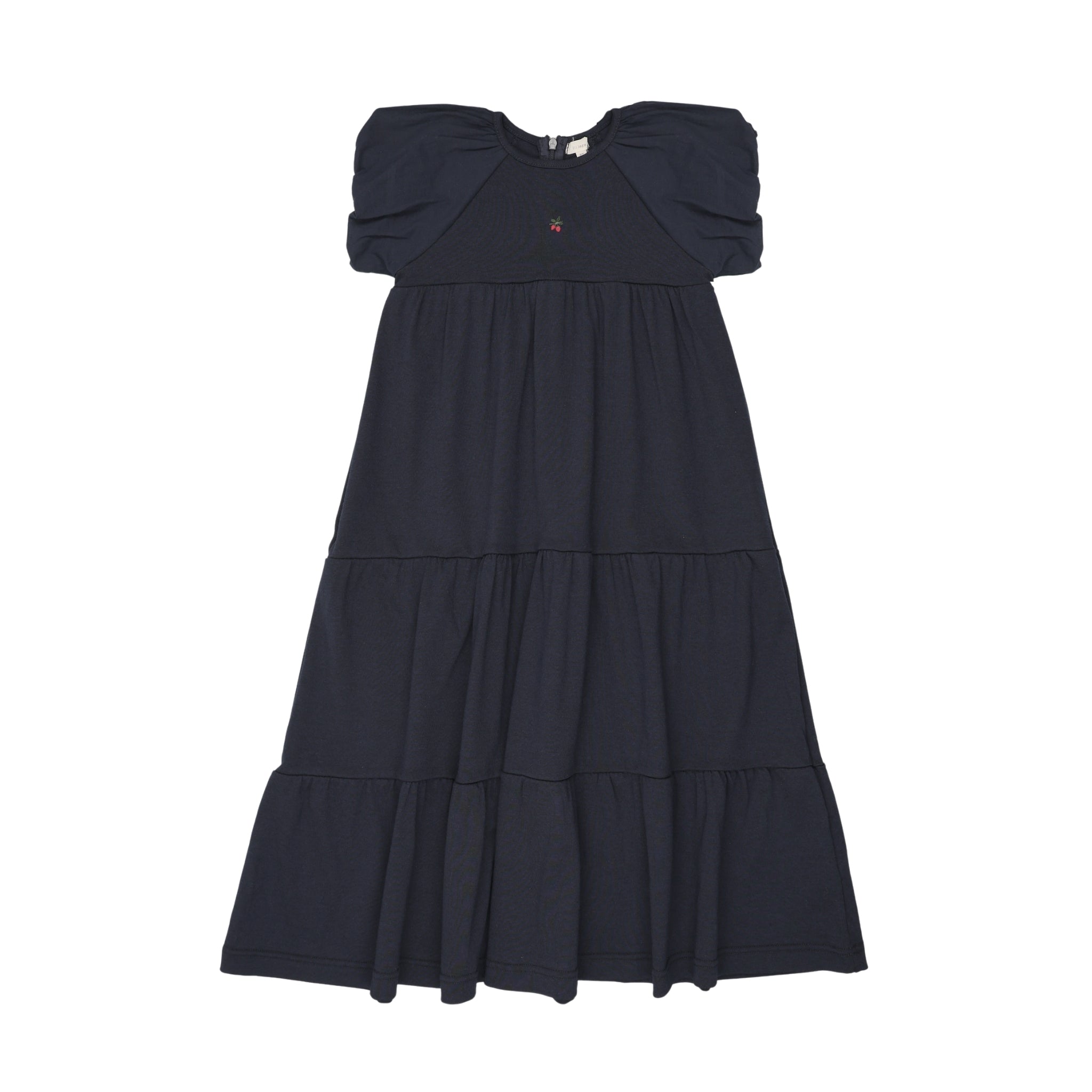 Puff Sleeve Maxi SS-Navy
