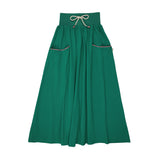 Boating Crew Maxi Skirt-Electric Green