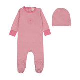 Striped Footie-Fresh Pink Str