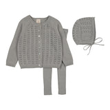 Cardigan Knit Set-Blue