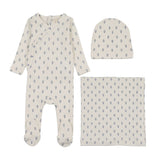 Marigold layette set-cream/blue