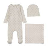 Marigold layette set-cream/pink