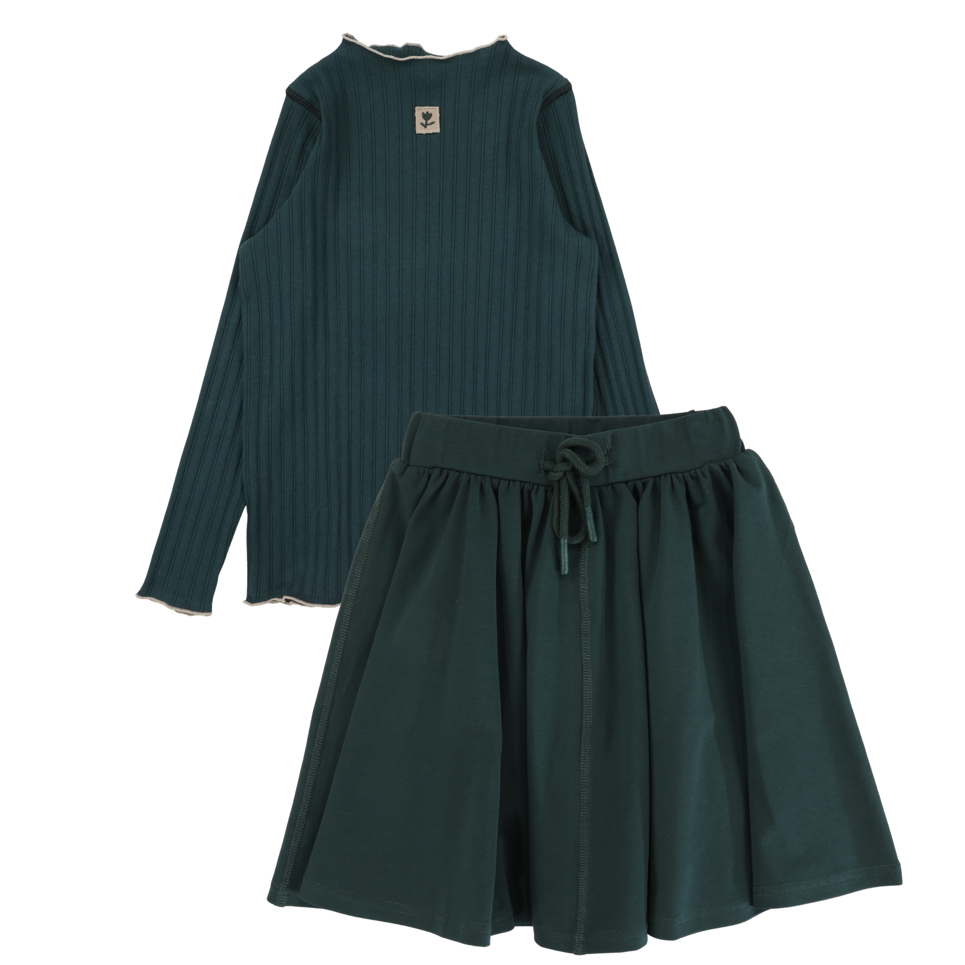 Funnelneck Skirt Set