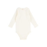 Ribbed Crewneck Onesie LS - Cream