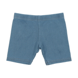 Jean Biker Shorts - Midwash