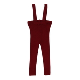 Knit Suspender Leggings - Black