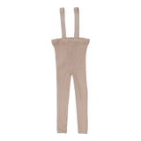 Knit Suspender Leggings - Black
