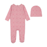 Girl Scouts Footie-Bright Pink Mini Floral