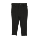 Basic Knit Stretch Pants With Seam - Black