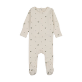 Rosebud Footie-Cream/Blue