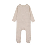 Mini flora print footie-cream/mauve