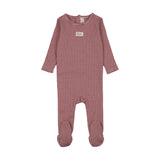 Striped bebe footie-red