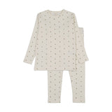 Bitsy floral lounge set-cream/pink