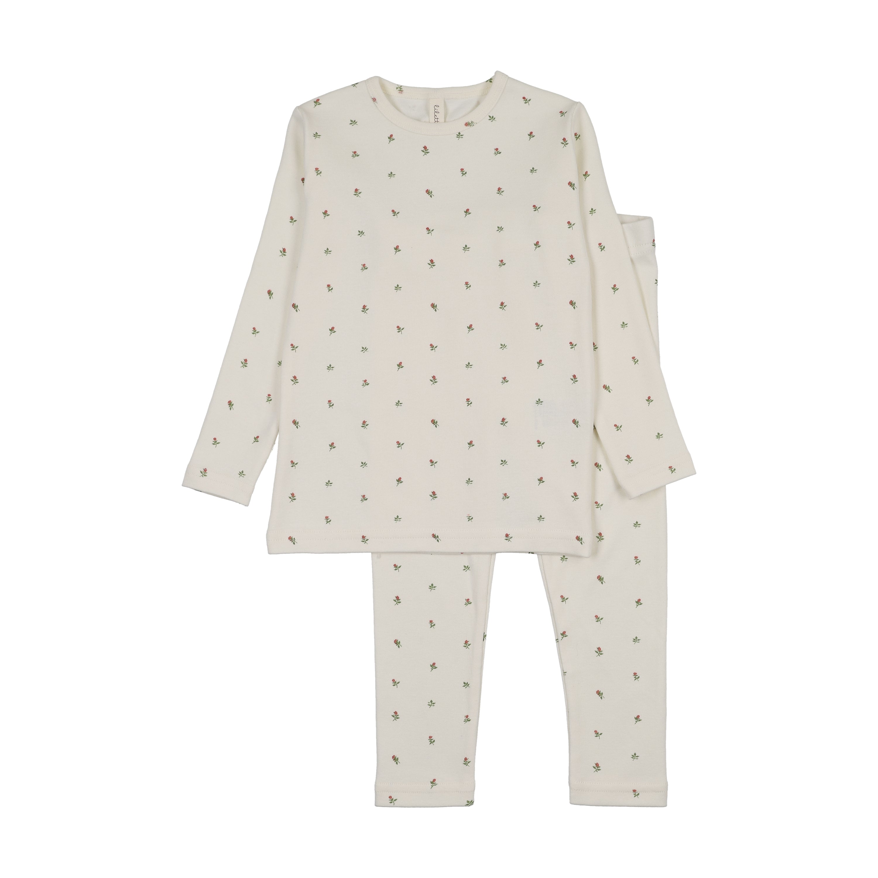 Bitsy floral lounge set-cream/pink