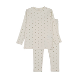 Bitsy floral lounge set-cream/pink