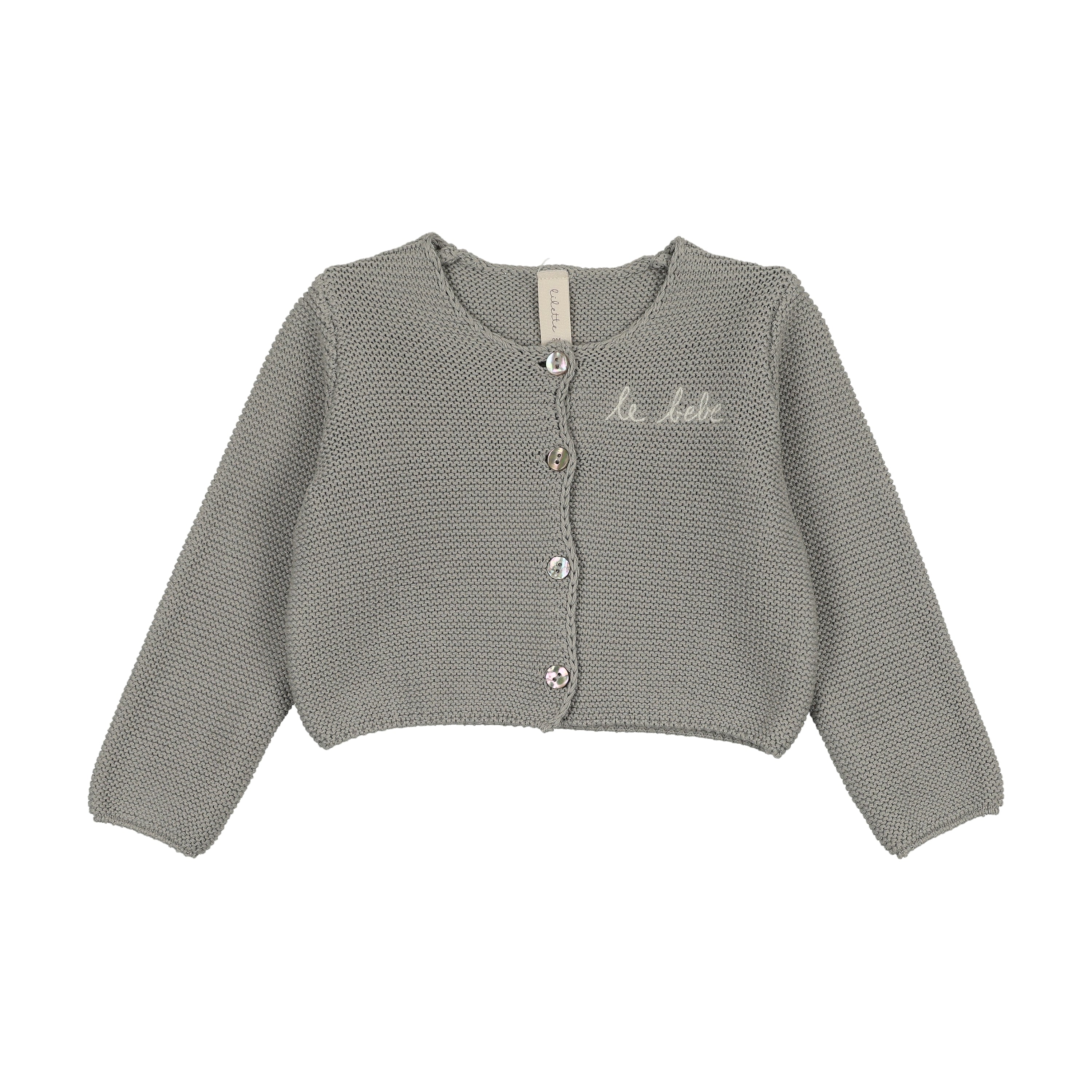 Le bebe knit cardigan-light blue