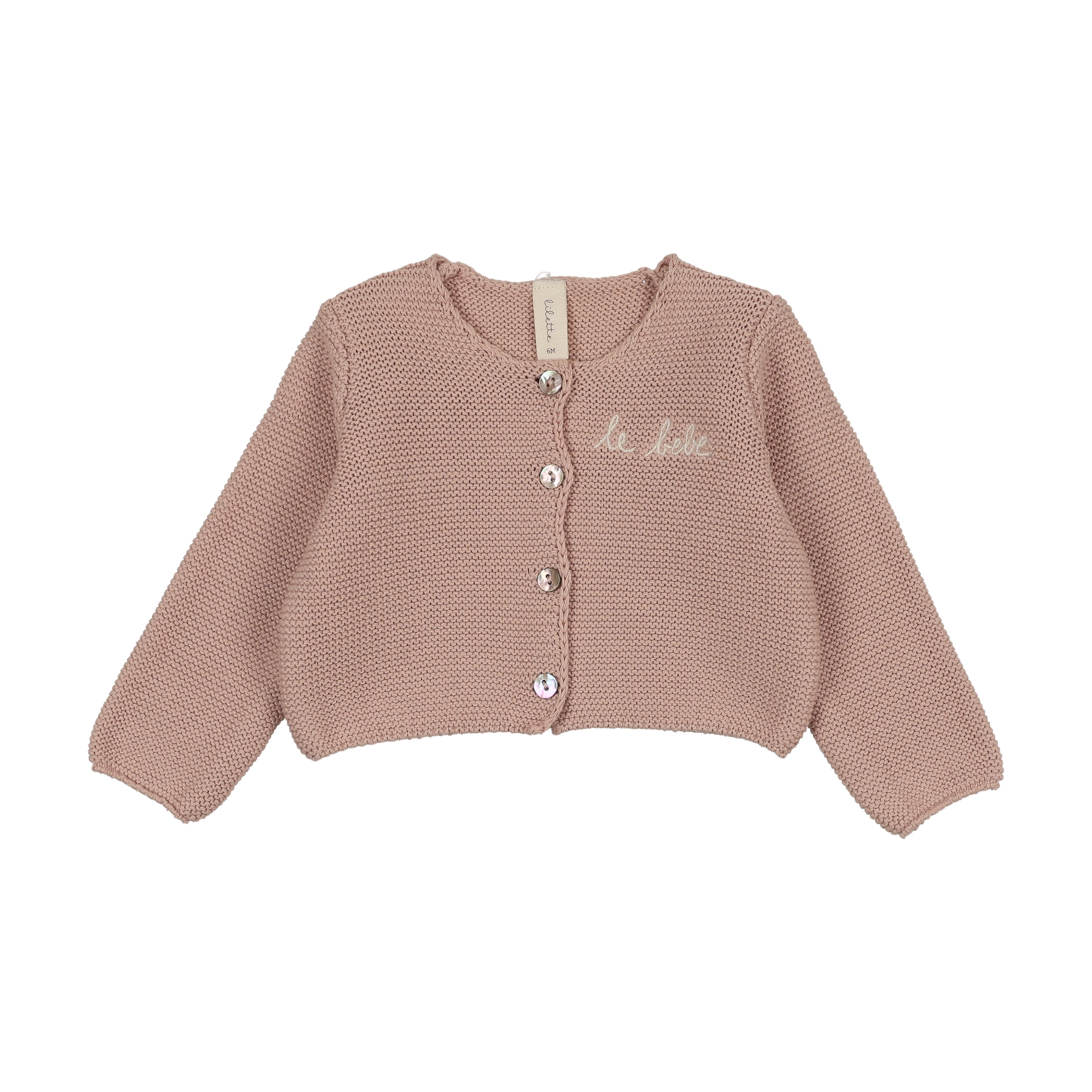 Le bebe knit cardigan-dusty pink