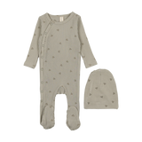 Side Snap Flower Footie Set