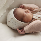 Floret Print Footie Set-Cream/Pink