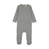 Gem Stripe Footie-Light Blue