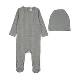 Gem Stripe Footie Set-Light Blue