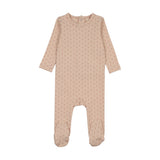 Gem Stripe Footie-Dusty Pink