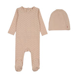 Gem Stripe Footie Set-Dusty Pink