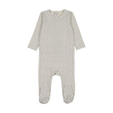 Gem Stripe Footie-Cream/Blue