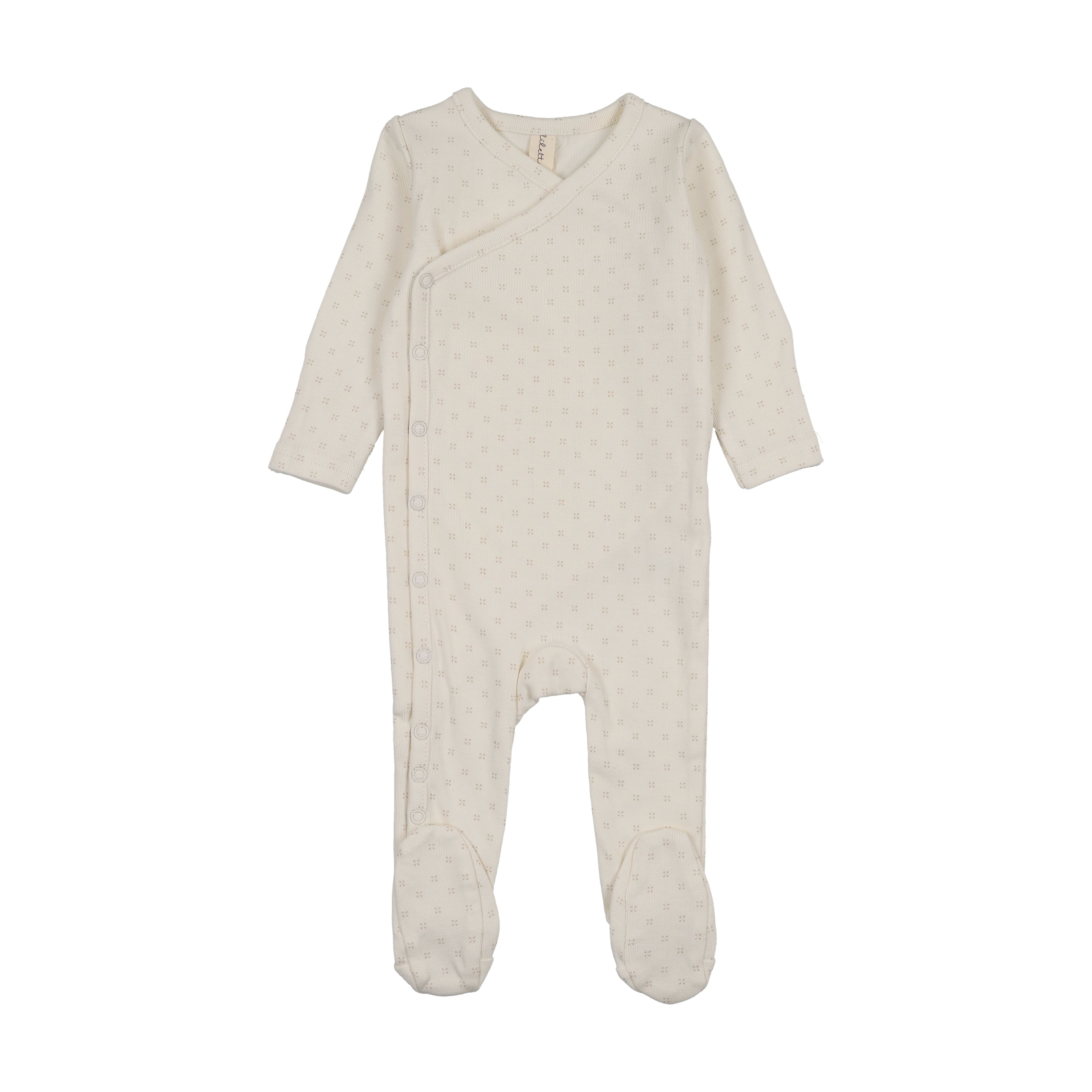 Take Me Home Clover Footie-Cream/Oat