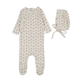 Terry Footie Set-Cream/Pink