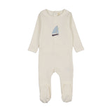 Nautical Graphic Footie-Cream