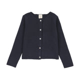 Ribbed Cardigan-Navy