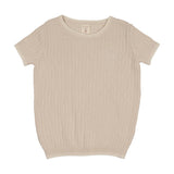 Knit Crew Neck Sweater-Wheat