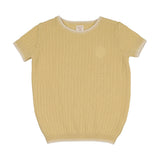 Knit Crew Neck Sweater-Yellow