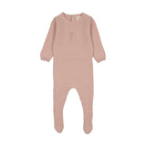 Crest Knit Footie Set - Girls-Bud Pink