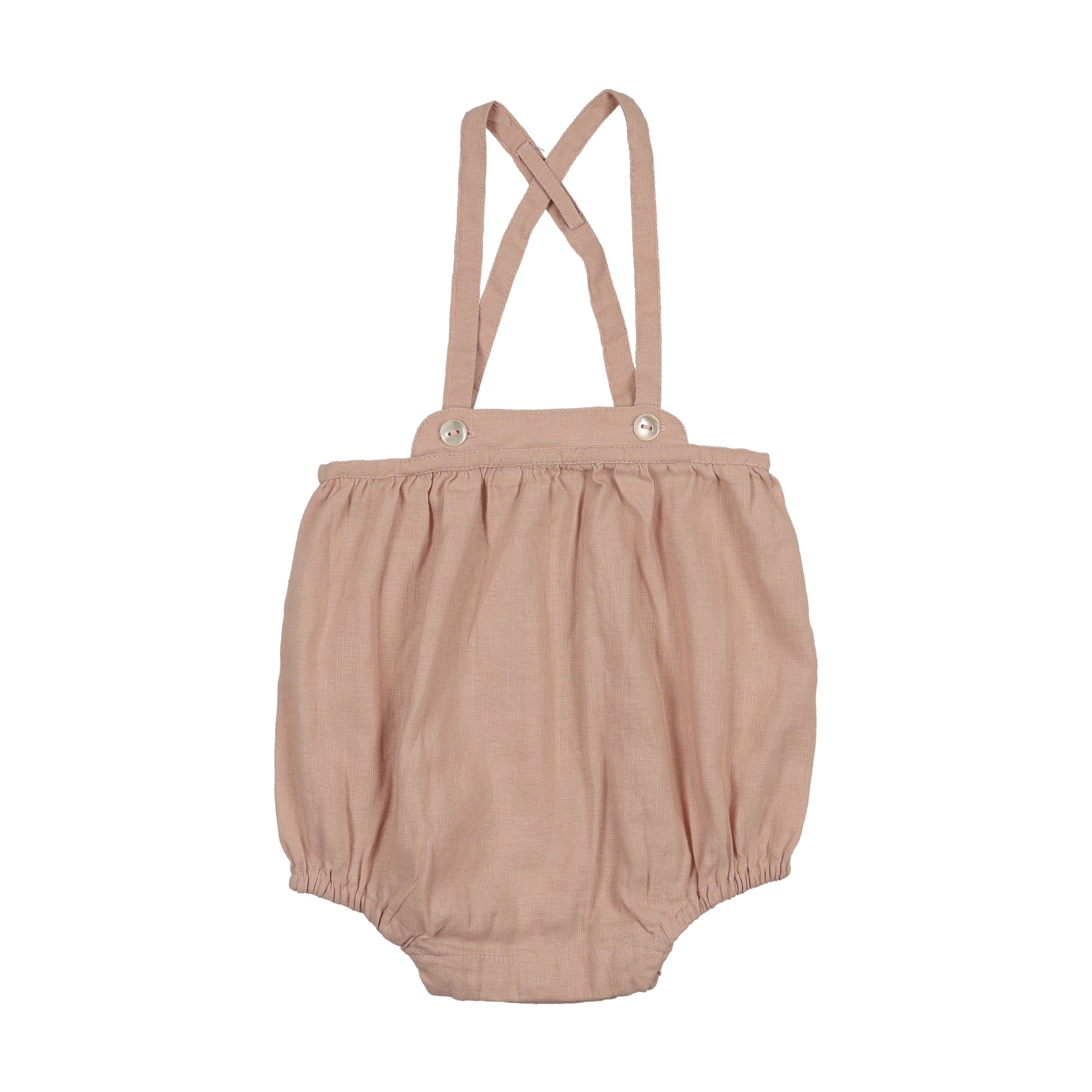 Linen Suspender Bloomers-Bud Pink