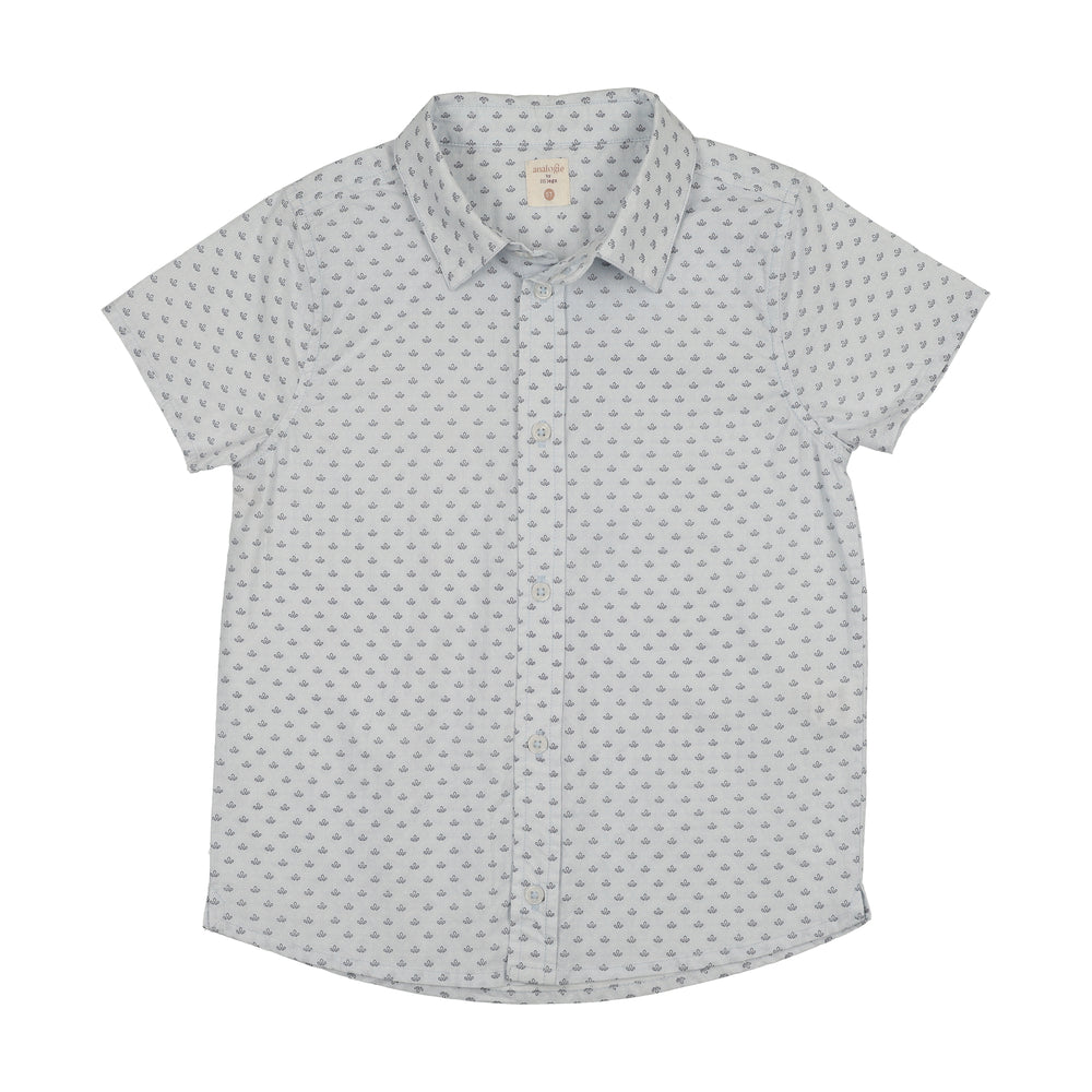 Mountain Meadows Shirt-Clear Blue Leaf